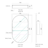 Principle Arc Caleb 560mm White Pill Shaving Cabinet