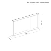 Principle Arc Ava 1200mm Mirrored Shaving Cabinet with Glass Shelves