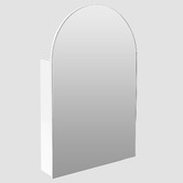 Principle Arc Ava 560mm Arch Frameless Mirrored Shaving Cabinet with Glass Shelf