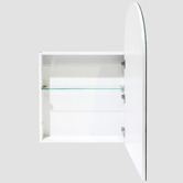 Principle Arc Ava 560mm Arch Frameless Mirrored Shaving Cabinet with Glass Shelf