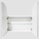 Principle Arc Ava 760mm Arch Mirrored Shaving Cabinet with Glass Shelves