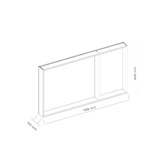 Principle Arc Ava 1200mm Frameless Mirrored Shaving Cabinet with Glass Shelves