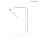 Principle Arc Dallas 1100 x 2000mm Frameless Fluted Glass Shower Screen Panel