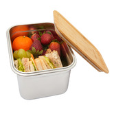 Clevinger 2000ml Stainless Steel &amp; Bamboo Lunch Box