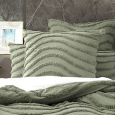 Chiswick Living Wave Vintage Washed Tufted Cotton Chenille European Pillowcase
