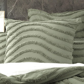 Chiswick Living Wave Vintage Washed Tufted Cotton Chenille European Pillowcase
