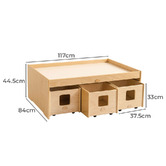 Zen Home Jooyes Kids' Activity Table with Storage Bins