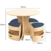 Zen Home Jooyes Kids' Johanne Table &amp; Stools Set
