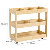 Zen Home Jooyes Kids' 3 Tier Art Craft Trolley