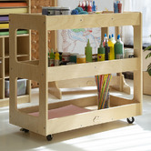 Zen Home Jooyes Kids' 3 Tier Art Craft Trolley