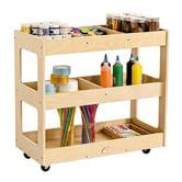 Zen Home Jooyes Kids' 3 Tier Art Craft Trolley