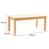 Zen Home Jooyes Kids' Natural Rectangular Table