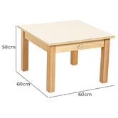 Zen Home Jooyes Kids' Natural Square Table