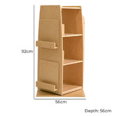 Zen Home Jooyes Kids&#039; 3 Tier Rotating Bookcase