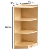 Zen Home Kids' 3 Tier Corner Shelf