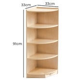 Zen Home Jooyes Kids' 4 Tier Corner Shelf