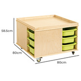 Zen Home Activity Play Table with Storage Bins
