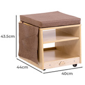 Zen Home Wheeled Teacher's Stool with Storage