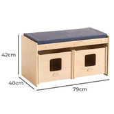 Zen Home Kids' Lyra Bench with Storage