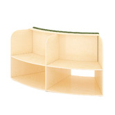 Zen Home Kids' Clara 4 Shelf Concave Bookcase with Bench