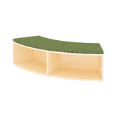 Zen Home Kids' Clara 2 Shelf Concave Bookcase with Bench