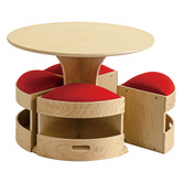 Zen Home Kids' Theo 4 Seater Table &amp; Stools Set&nbsp;&nbsp;