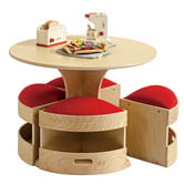 Zen Home Kids' Theo 4 Seater Table &amp; Stools Set&nbsp;&nbsp;