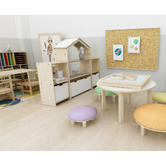Zen Home 4 Piece Jooyes Kids' Flannel Stool Set
