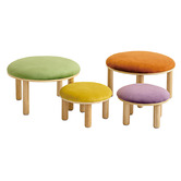 Zen Home 4 Piece Jooyes Kids' Flannel Stool Set