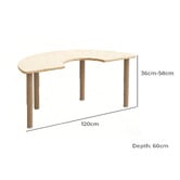Zen Home Jooyes Kids' Ines U-Shaped Adjustable Activity Table