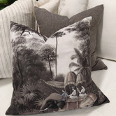 Macey &amp; Moore The Raj RocoColonial Square Velvet Cushion