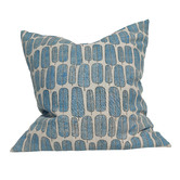 Macey &amp; Moore Artisan Block Printed Feather French Linen Cushion
