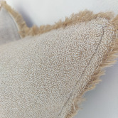 Macey &amp; Moore Natural Flax Bedouin Rustic Jute Linen Cushion