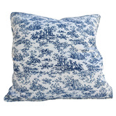 Macey &amp; Moore Country Garden Toile de Jouy Cotton Cushion
