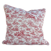 Macey &amp; Moore Country Garden Toile de Jouy Cotton Cushion