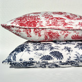 Macey &amp; Moore Cultiver Toile de Jouy Cotton Cushion