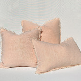 Macey &amp; Moore Matera Rectangular Stonewashed French Linen Cushion