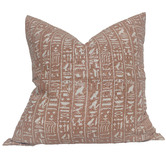 Macey &amp; Moore Red Clay Hieroglyphs French Linen Cushion