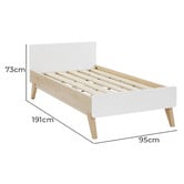 Project Kindy Furniture Merlin Pine Wood Single Bed Frame