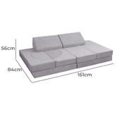 Project Kindy Furniture 10 Piece All 4 Kids Brooks Modular Play Sofa Set