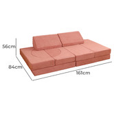 Project Kindy Furniture 10 Piece All 4 Kids Brooks Modular Play Sofa Set