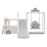 Project Kindy Furniture All 4 Kids White Lorenzo Slide &amp; Swing Play Centre