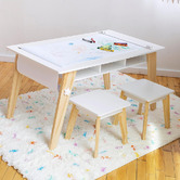 Project Kindy Furniture All 4 Kids 2 Seater Joey Table &amp; Stools Set