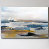 Lotus &amp; Fawn At The Seashore Stretched Canvas Wall Art