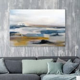 Lotus &amp; Fawn At The Seashore Stretched Canvas Wall Art