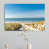 Lotus &amp; Fawn White Sand Walkway Beach &amp; Ocean Canvas Wall Art
