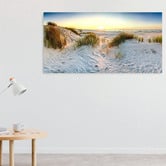 Lotus &amp; Fawn Good Morning By The Beach Canvas Wall Art