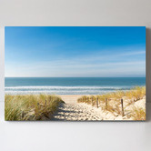 Lotus &amp; Fawn White Sand Walkway Beach &amp; Ocean Canvas Wall Art