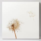 Lotus &amp; Fawn Dandelion III Canvas Wall Art