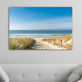 Lotus &amp; Fawn White Sand Walkway Beach &amp; Ocean Canvas Wall Art
